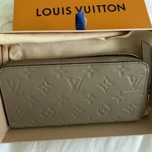 Louis Vuitton Taupe Embossed Wallet
